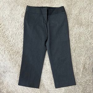 Express Editor gray stretch career dressy capris